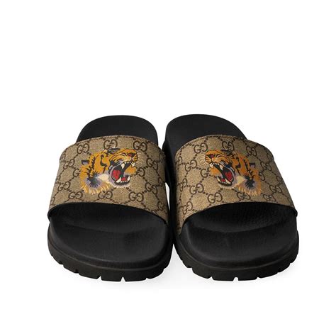 gucci tiger slides pink|tiger slide Gucci supreme.